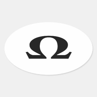 Omega, Symbol of Resistance Oval Sticker