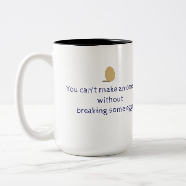 Omelette  Name Personalised Two-Tone Coffee Mug (Left)