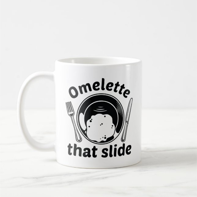 Omelette That Slide Coffee Mug (Left)