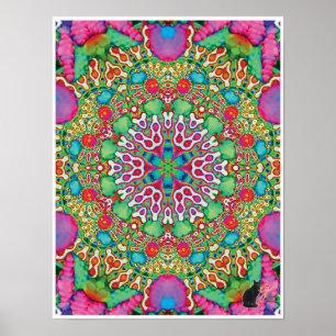 Omen Kinetic Collage Kaleidoscope Poster