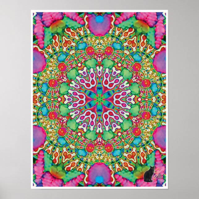 Omen Kinetic Collage Kaleidoscope Poster (Front)