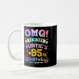 Omg Aunties 95th Birthday Happy 95 Years Old Coffee Mug