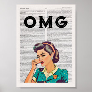 OMG Bathroom ART -humour Poster
