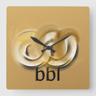 OMG! bbl Square Wall Clock
