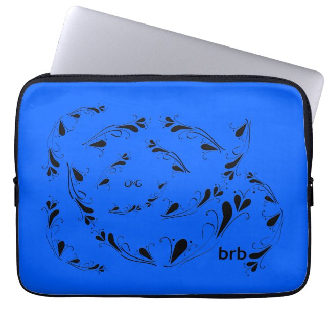 OMG! brb Laptop Sleeve (Front)