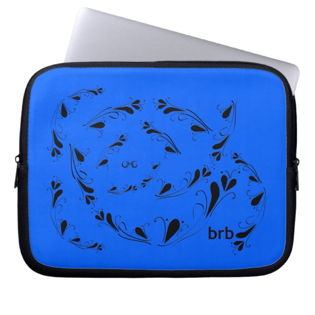 OMG! brb Laptop Sleeve (Front)