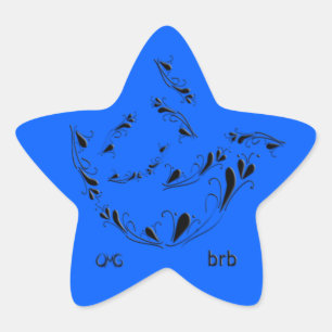 OMG! brb Star Sticker