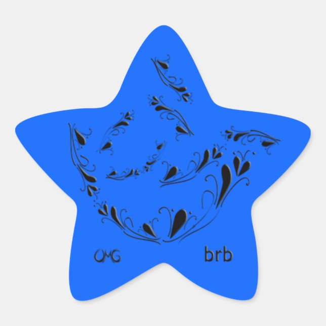 OMG! brb Star Sticker (Front)
