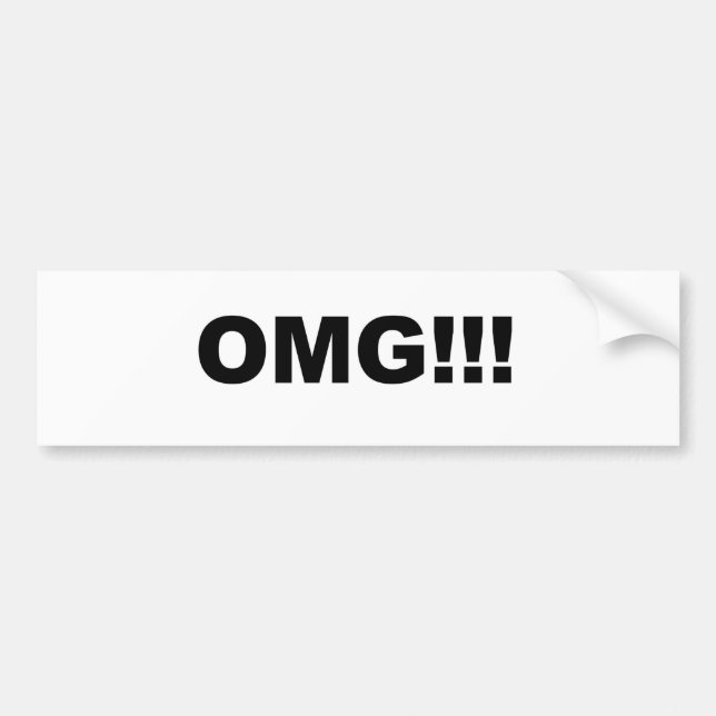 OMG!!! BUMPER STICKER (Front)