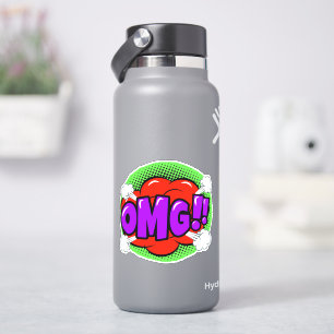 OMG Burst Pop Art Purple Red Green 4" Vinyl