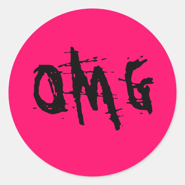 OMG CLASSIC ROUND STICKER (Front)