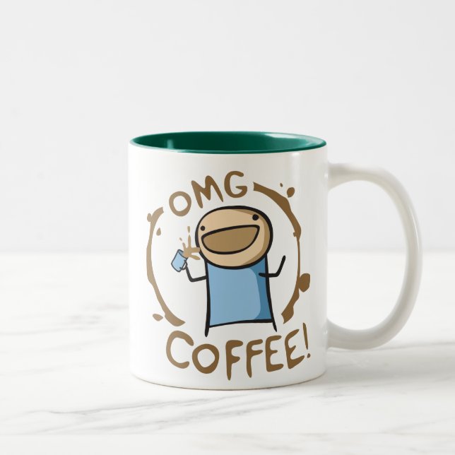 OMG Coffee Two-Tone Coffee Mug (Right)