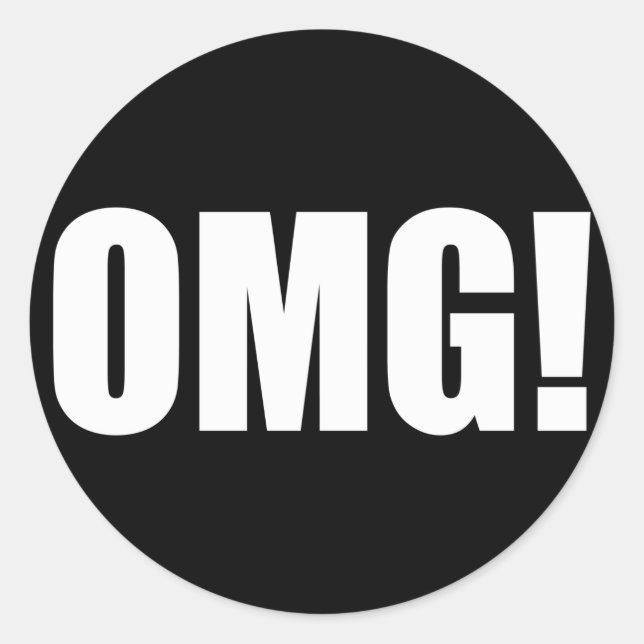 OMG! (dark) Classic Round Sticker (Front)