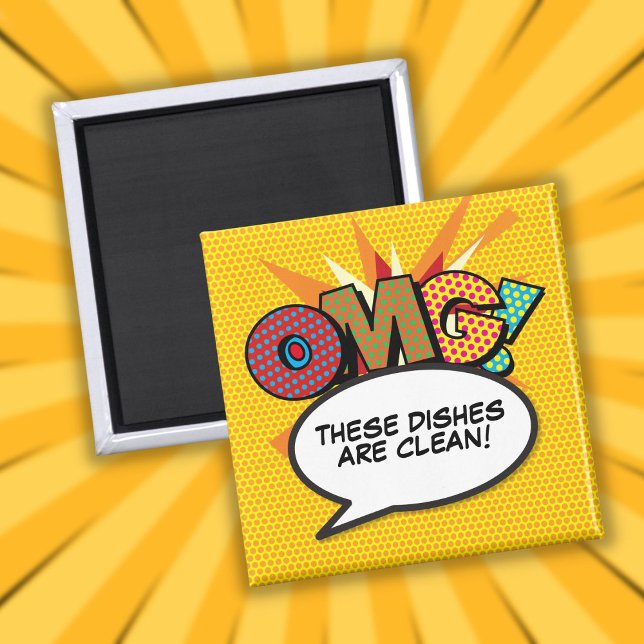 OMG Dishwasher Clean Dirty Custom Message Magnet (OMG Dishwasher Clean Dirty Custom Message Magnet)