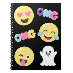 OMG Emoji Emotions Spiral Notebook
