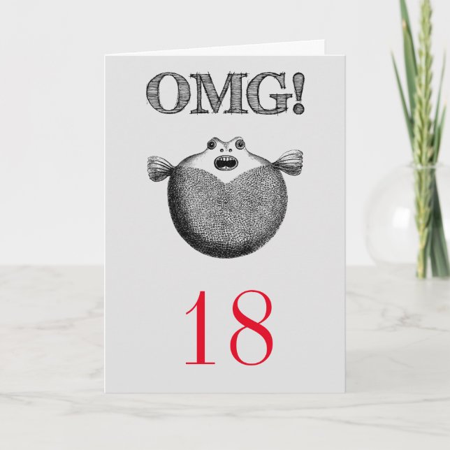 OMG Funny 18th Birthday Card (Front)