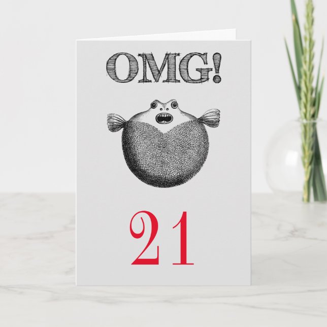 OMG Funny 21st Birthday Card (Front)