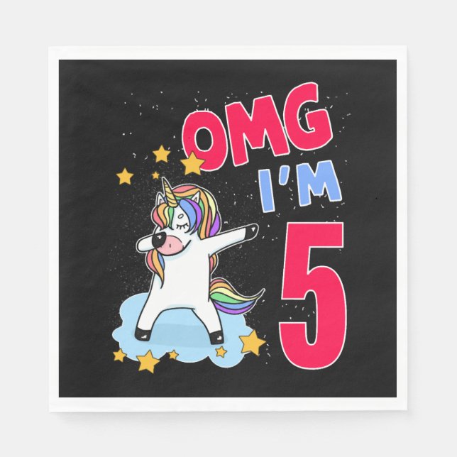 OMG I AM 5 NAPKIN (Front)