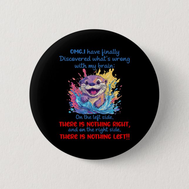 Omg I Have Finally Discovered Whats Wrong With My  6 Cm Round Badge (Front)