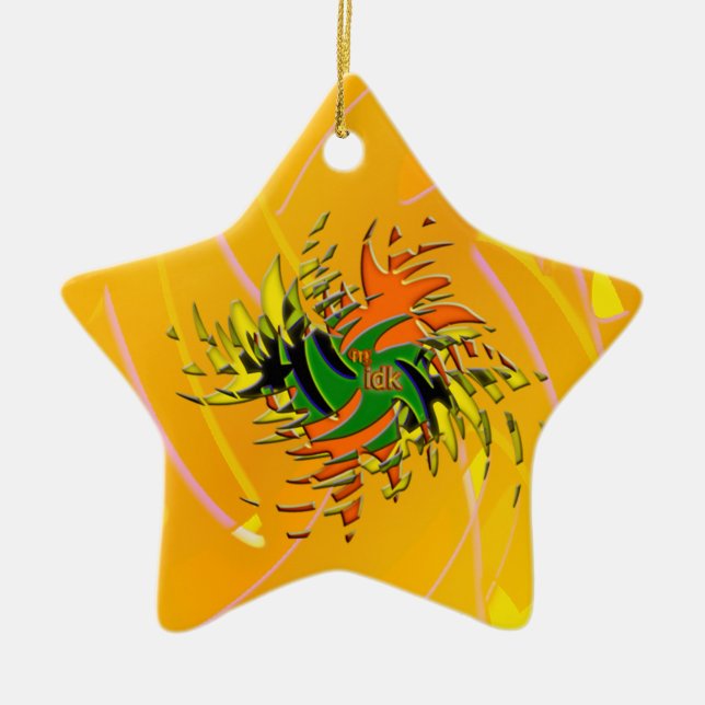 OMG! idk Ceramic Tree Decoration (Front)