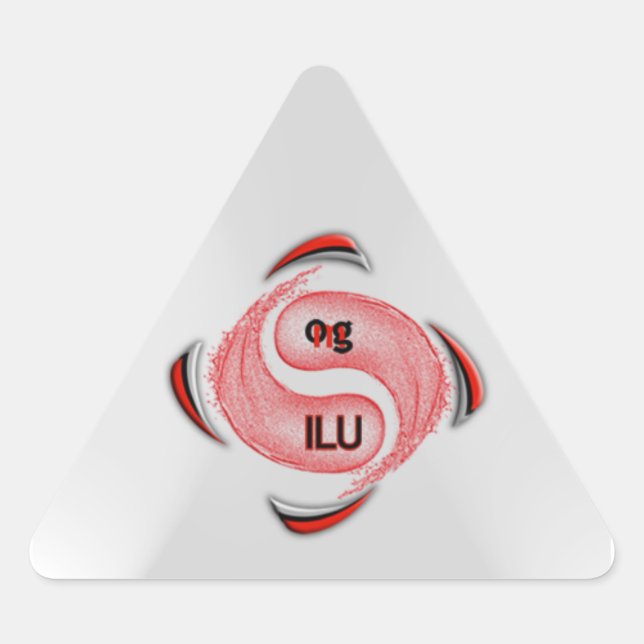 OMG! ilu Triangle Sticker (Front)