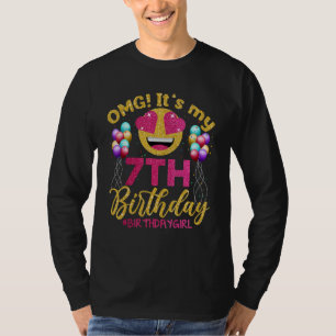 OMG It's My 7th Birthday Girl Gifts Seven 7 Years T-Shirt