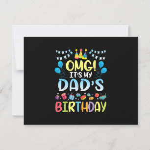 OMG It's My Dad's Birthday Happy To Me You Father RSVP Card
