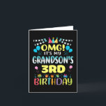 Omg Its My Grandsons 3rd Birthday Sweet 3 Years Ol Card<br><div class="desc">Omg Its My Grandsons 3rd Birthday Sweet 3 Years Old Premium</div>