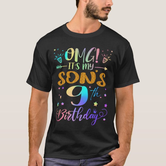 Omg Its My Sons 9th Birthday Sweet 9 Years Old Pre T-Shirt (Front)