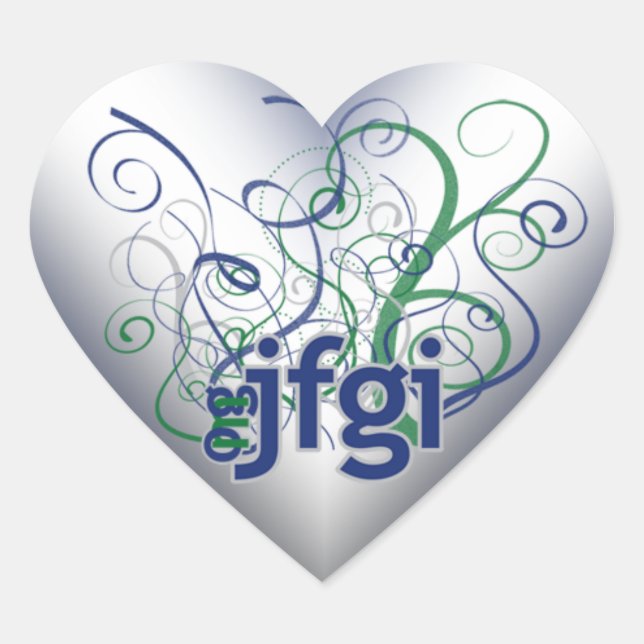 OMG! jfgi Heart Sticker (Front)