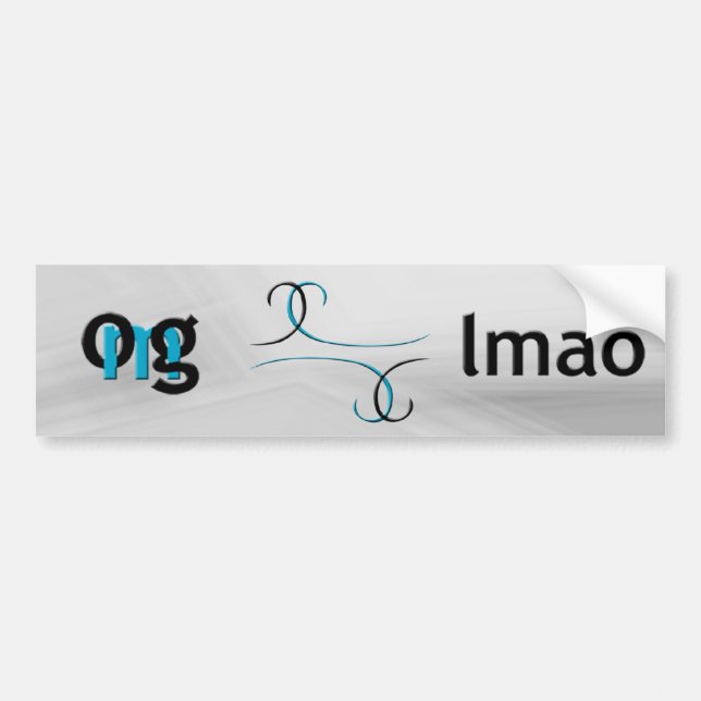 OMG! lmao Bumper Sticker (Front)