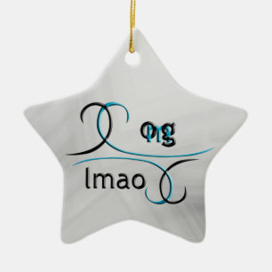 OMG! lmao Ceramic Tree Decoration