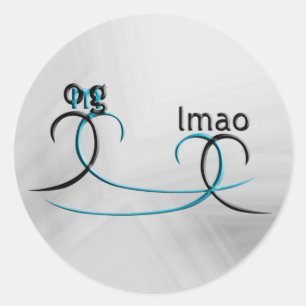 OMG! lmao Classic Round Sticker