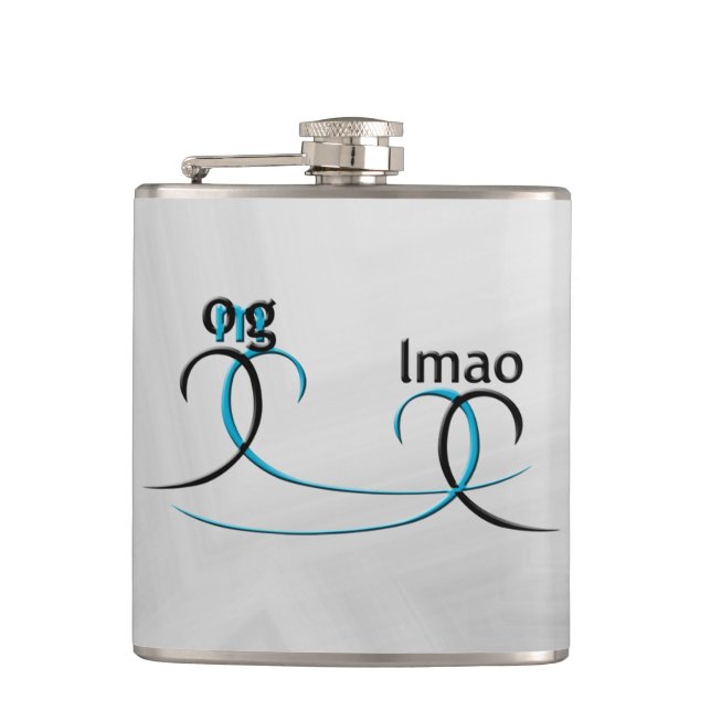 OMG! lmao Hip Flask (Front)