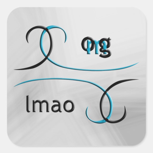 OMG! lmao Square Sticker (Front)