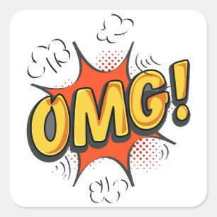 OMG logo Square Sticker