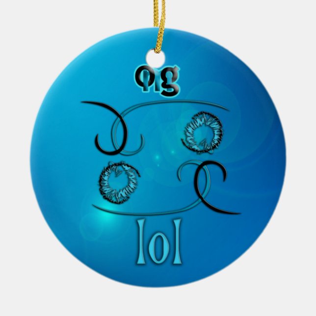 OMG! lol Ceramic Tree Decoration (Front)