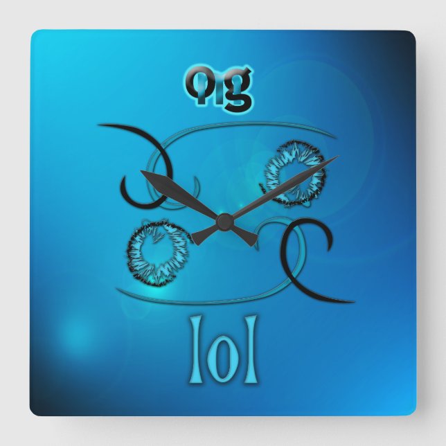 OMG! lol Square Wall Clock (Front)
