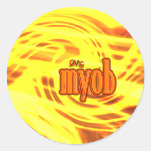 OMG! myob Classic Round Sticker