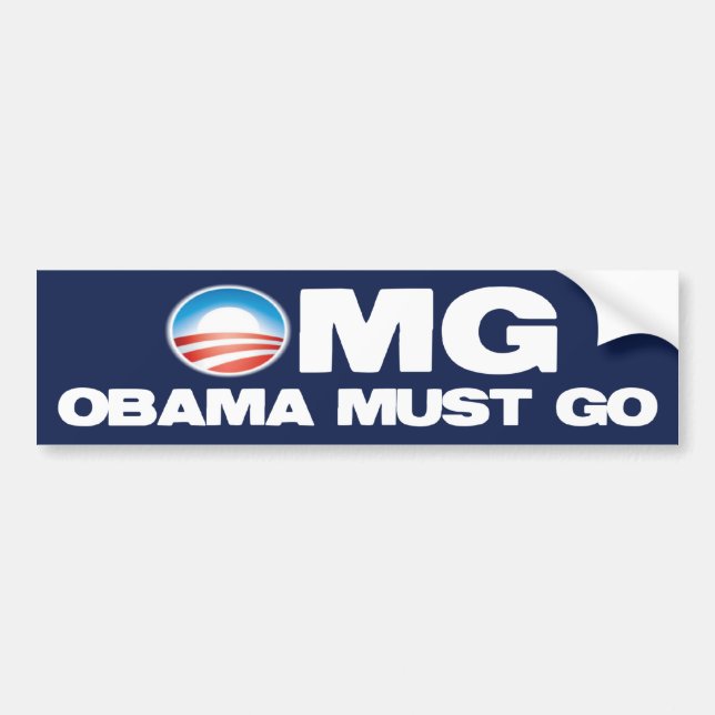 OMG - Obama Must Go Bumper Sticker (Front)