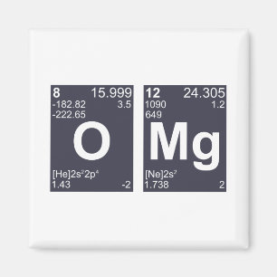 OMG Oh My God Periodic Table Elements Magnet