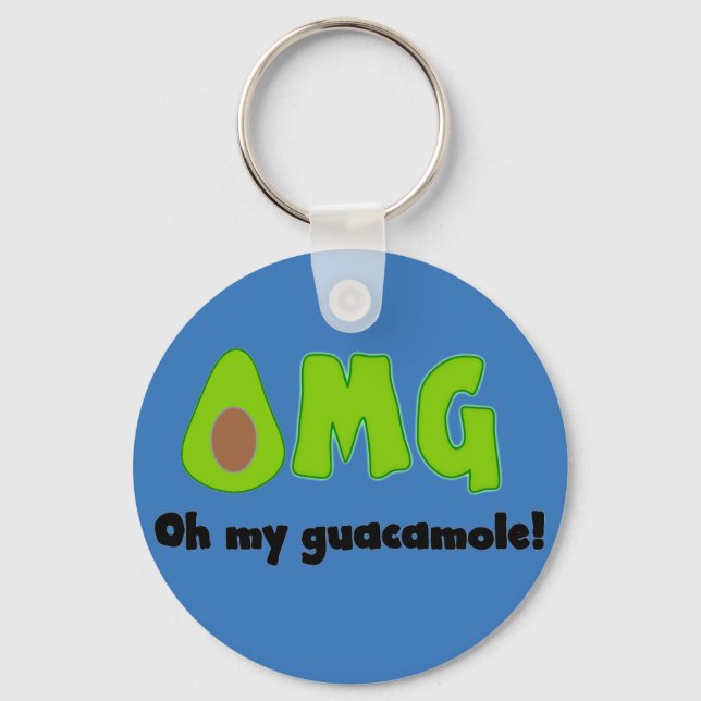 OMG Oh My Guacamole - Funny Keychain (Front)