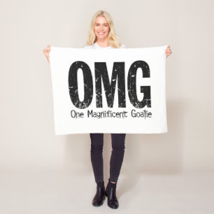 OMG: One Magnificent Goalie (Hockey) Fleece Blanke Blanket