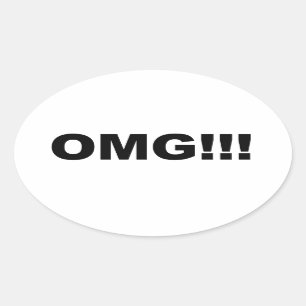 OMG!!! OVAL STICKER