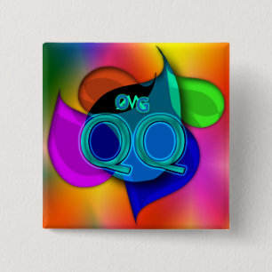 OMG! qq 15 Cm Square Badge