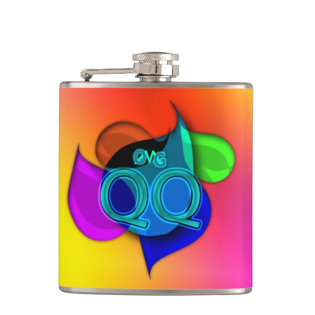 OMG! qq Hip Flask (Front)