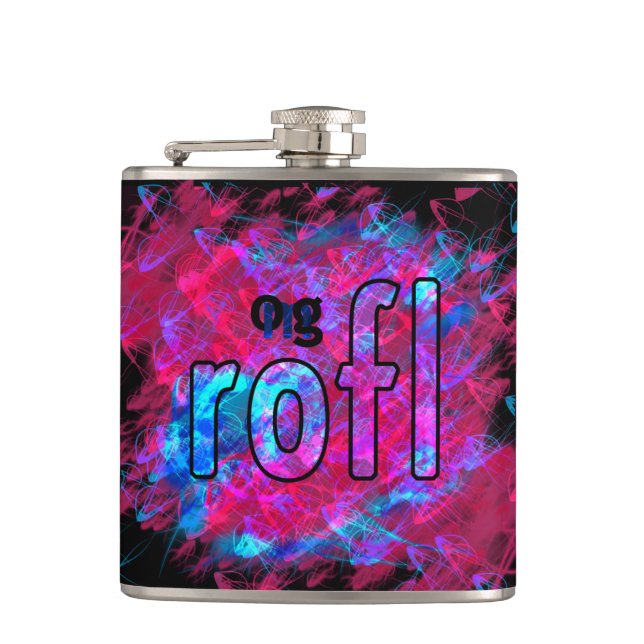 OMG! rofl Hip Flask (Front)
