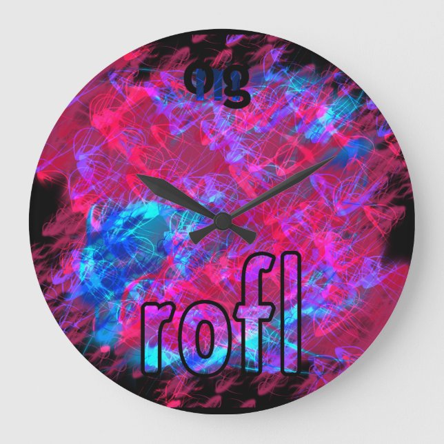 OMG! rofl Large Clock (Front)