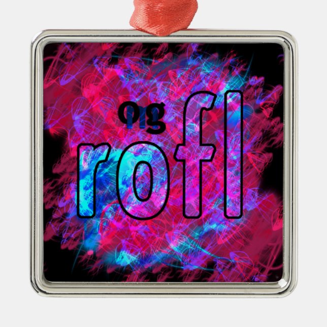 OMG! rofl Metal Tree Decoration (Front)