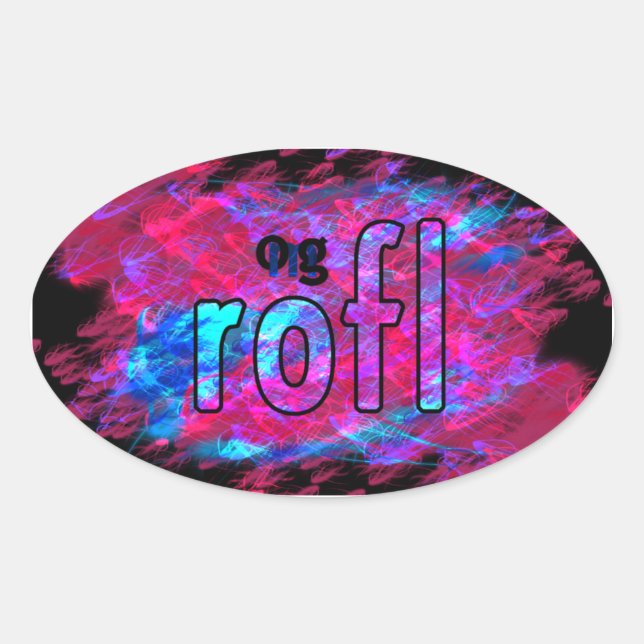 OMG! rofl Oval Sticker (Front)